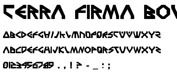 Terra Firma Bold font
